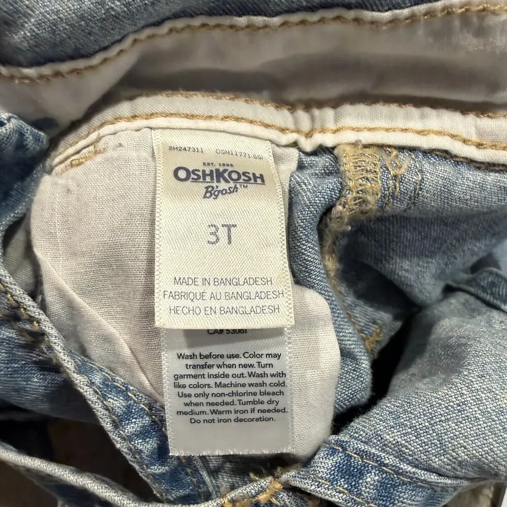 Osh Kosh B’gosh Girls Denim Shortalls Size 3T